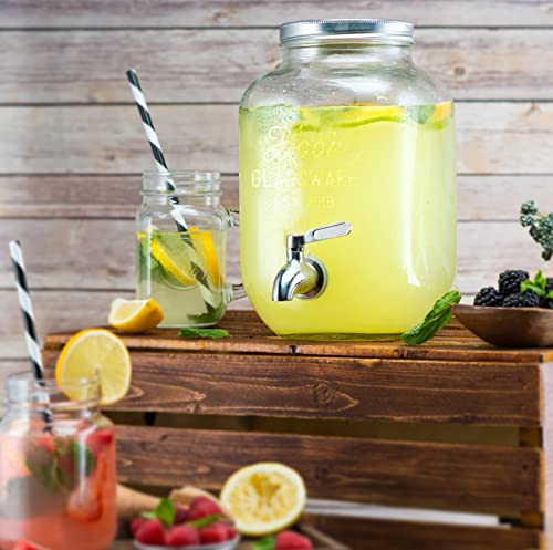 Kook Glass Drink Dispenser for Fridge with Leak-Proof Stainless Steel Spigot
Kook Glass Drink Dispenser for Water Iced T